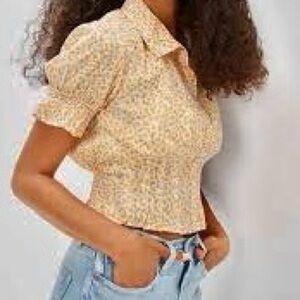 American Eagle short-sleeve floral printed blouse, Size XSmall